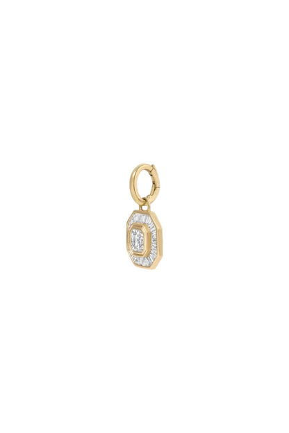 Deco Diamond Asscher Hinged Charm