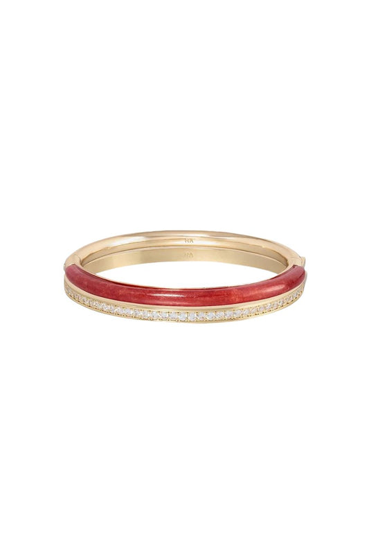 Bracelet Duo in Carnelian/Clear