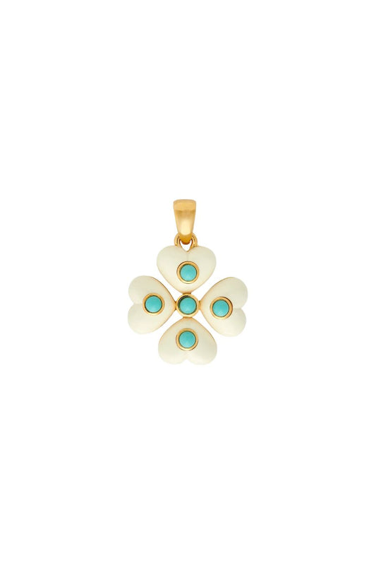 Trefle Pendant in Turquoise
