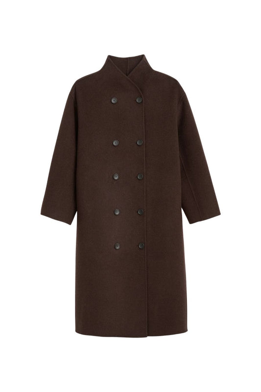 Long Sophia Coat in Chocolate
