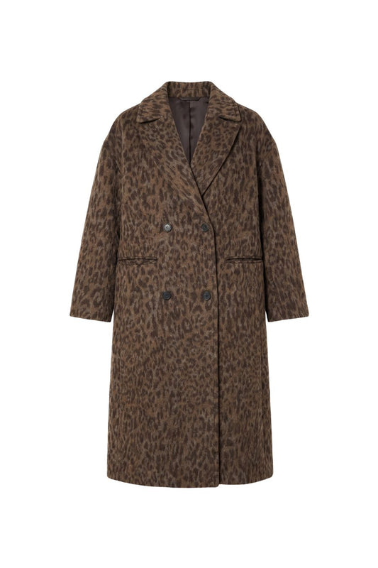 Matta Oversized Coat in Leopard