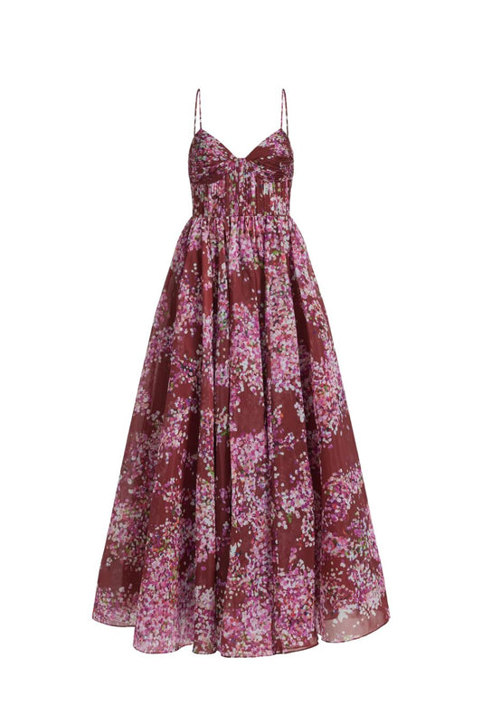pandorea layered maxi dress Aje In Coral by Aje while the luxurious polyester fabric adds a touch of sophistication Pandorea Layered Maxi Dress in