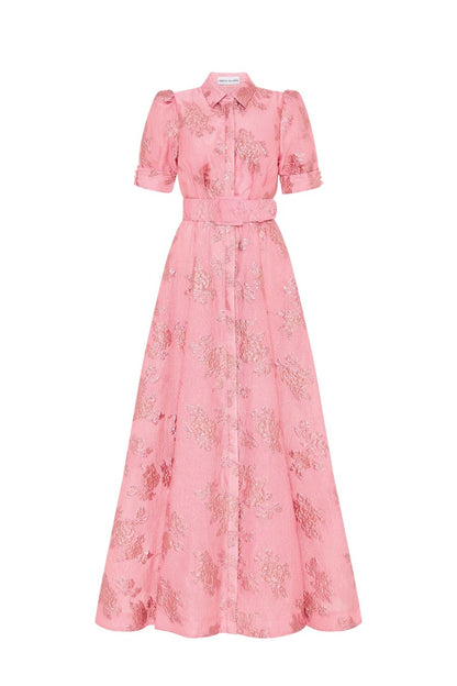 Annette Button Gown in Pink