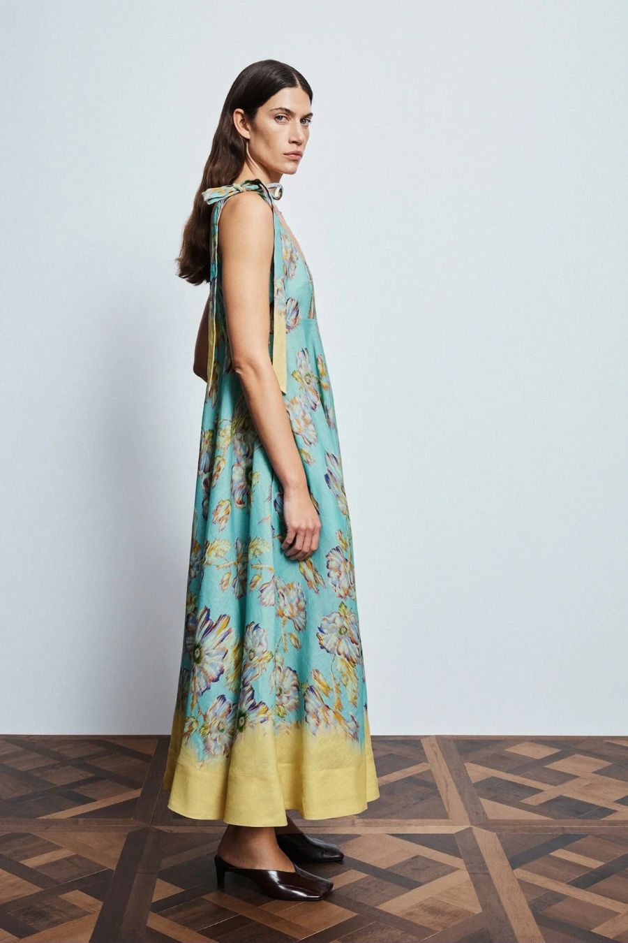 Jerry Ballet Dress in Blue Multi