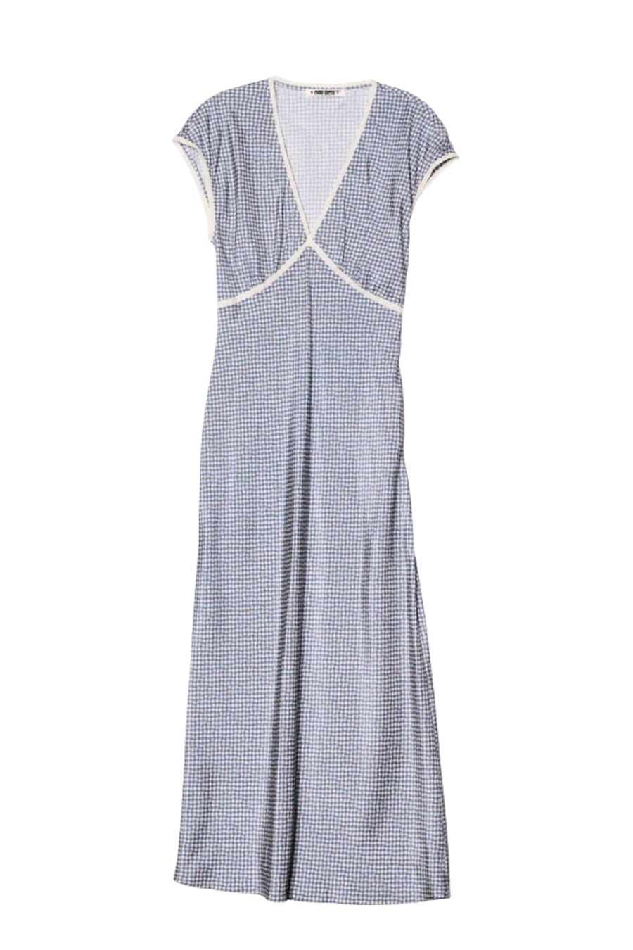 Indine Gingham Silk Dress