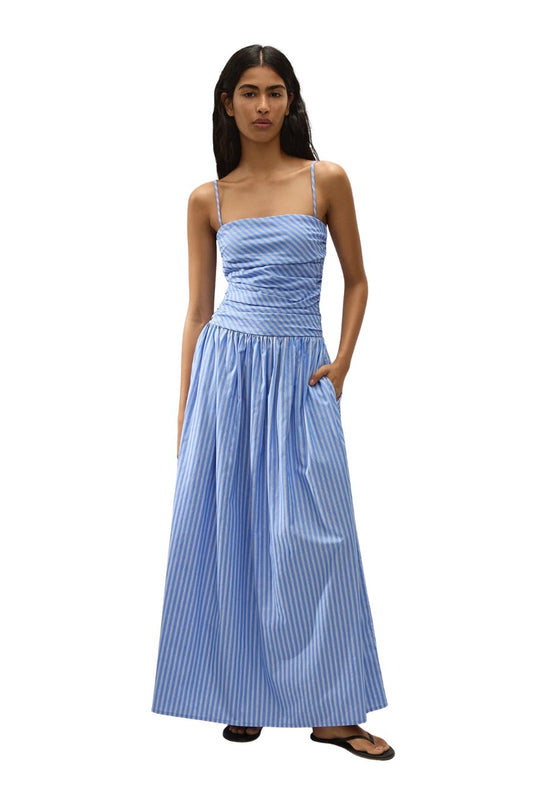 Portlligat Maxi Dress Joao Stripe Azulejo Blue