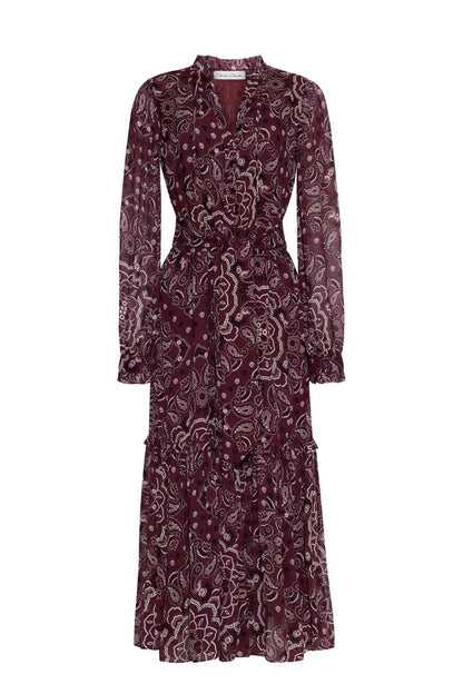 Verity Dress in Bandana Plum