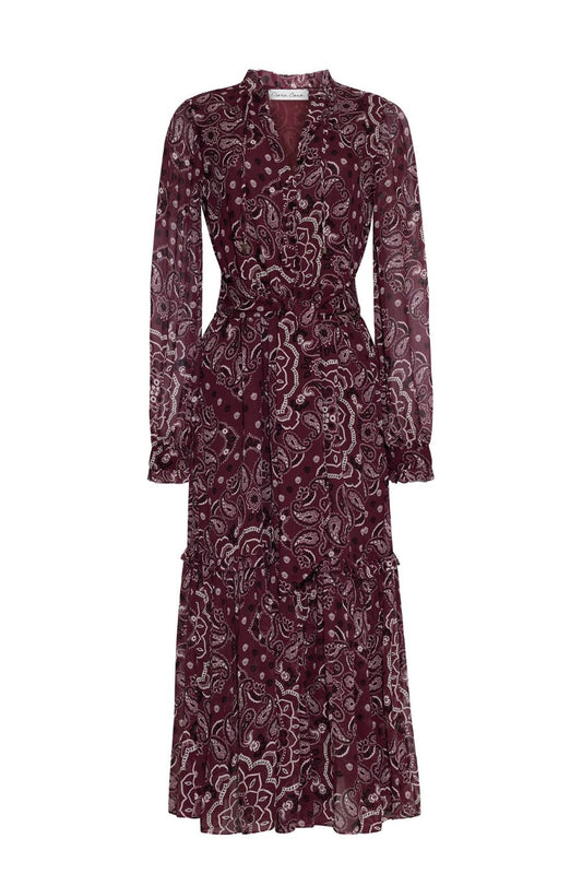 Verity Dress in Bandana Plum