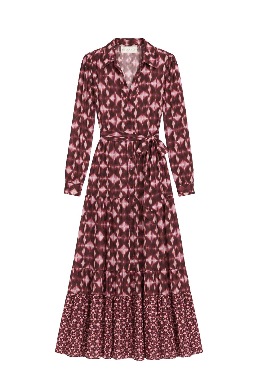Barbara Dress in Ashford Geo Wine