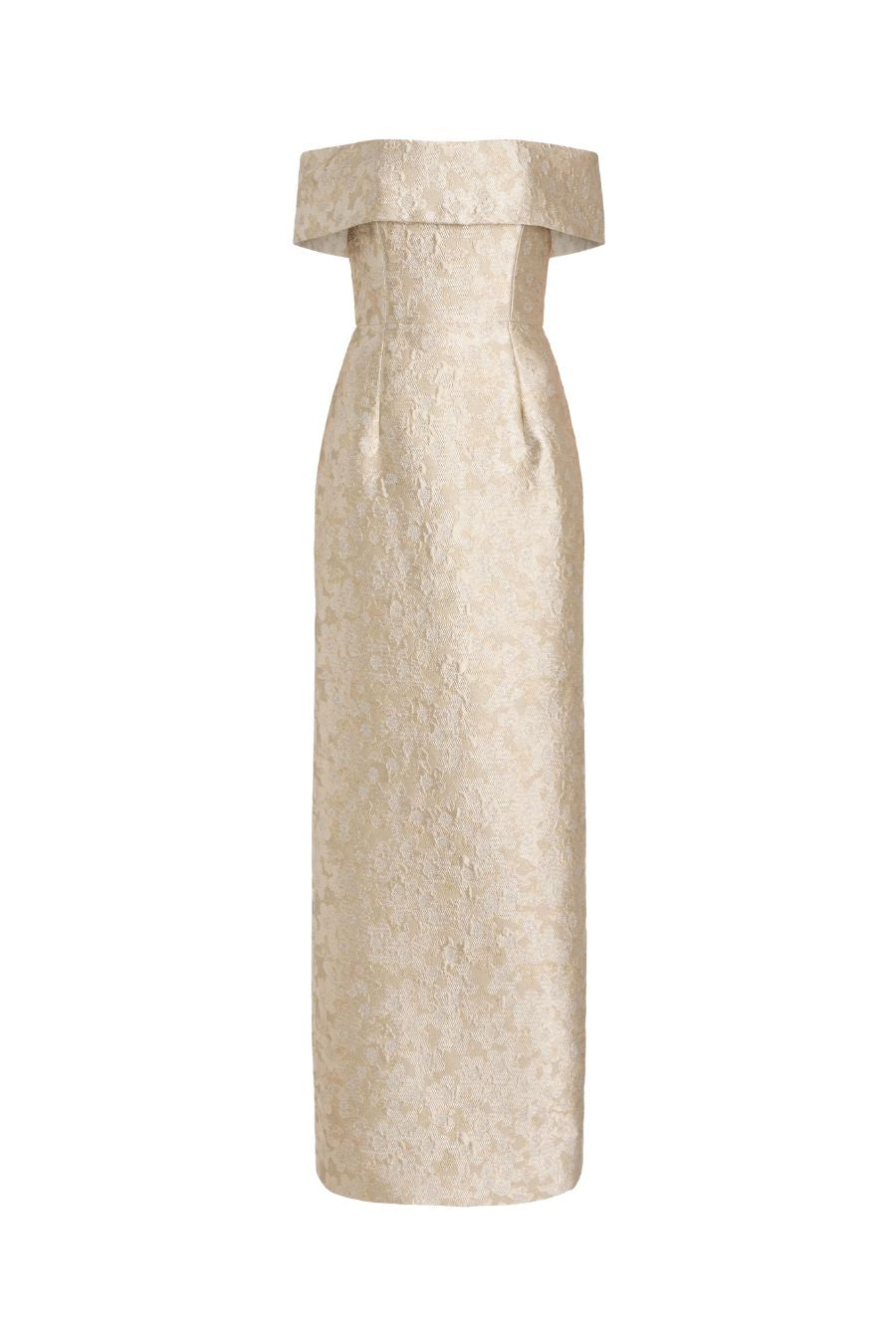 Clover Gown in Silver Metallic Floral by Markarian