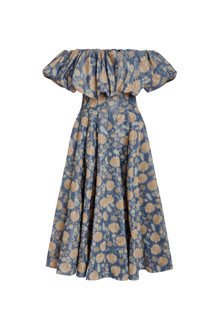 TS Freesia Dusk Marigold Ikat Midi Dress