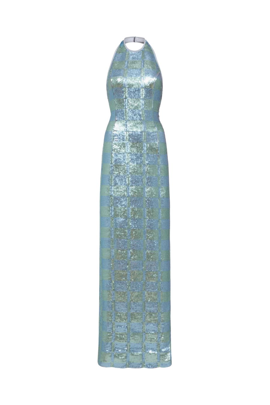 Nerine Gingham Sequin Gown by Markarian