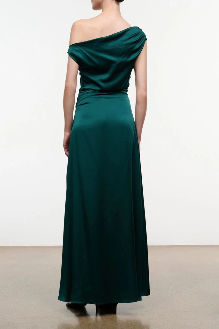 Phare Silk Maxi Dress in Emerald