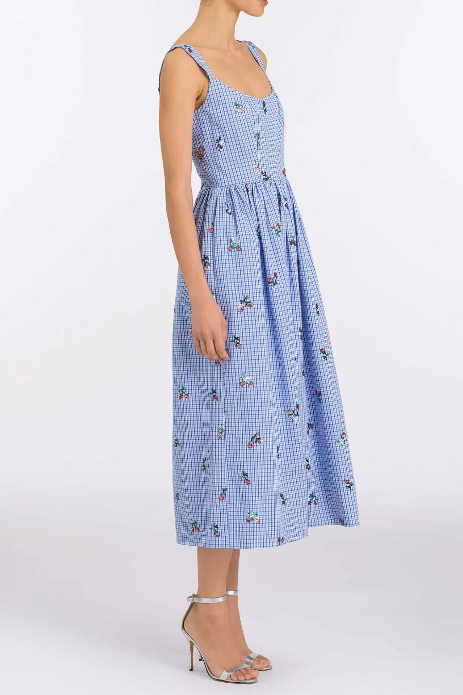 TS Nara Sequin Embroidered Midi Dress