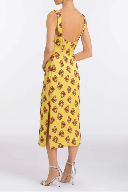 TS Dancing Queen Citrine Midi Dress