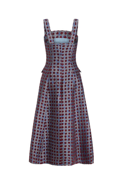 TS Birdie Teal Tapestry Midi Dress