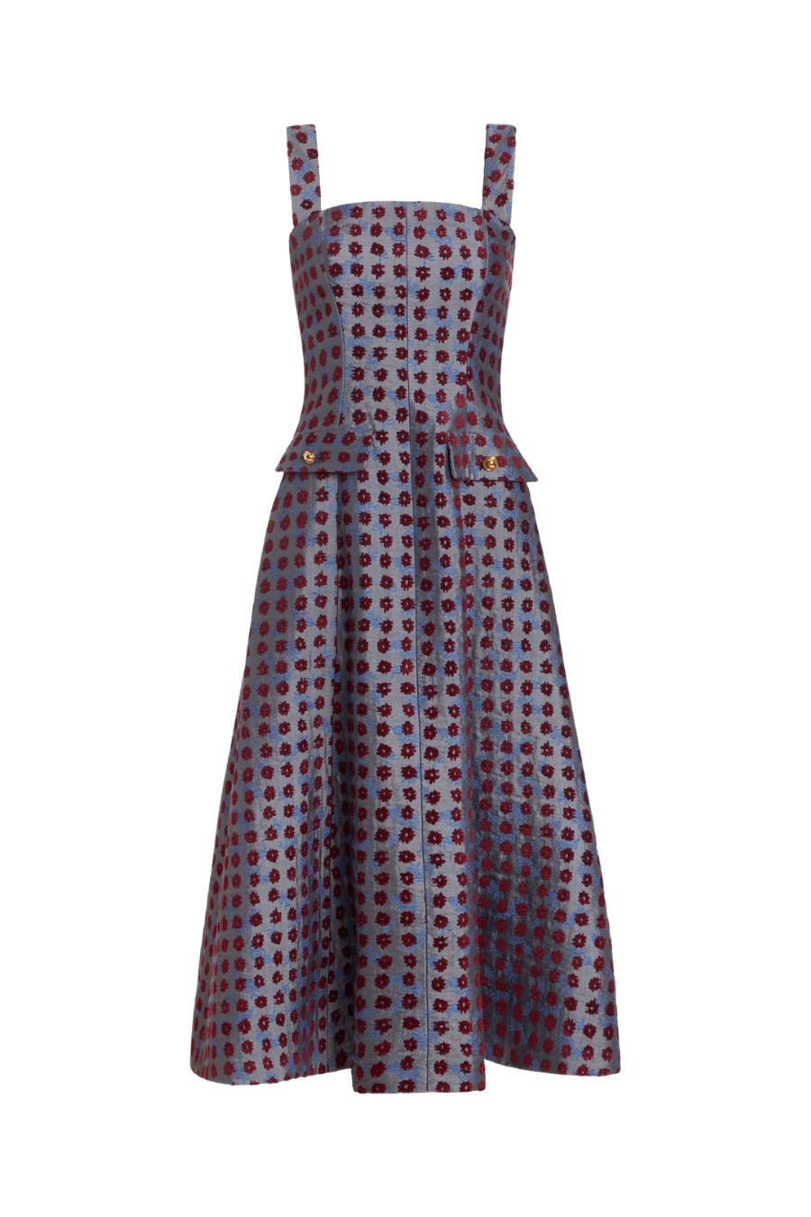 TS Birdie Teal Tapestry Midi Dress