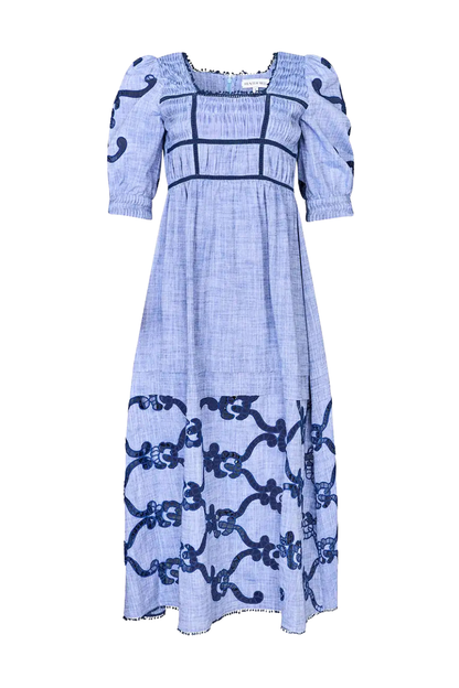 Rowe Dress in Seabank Chambray