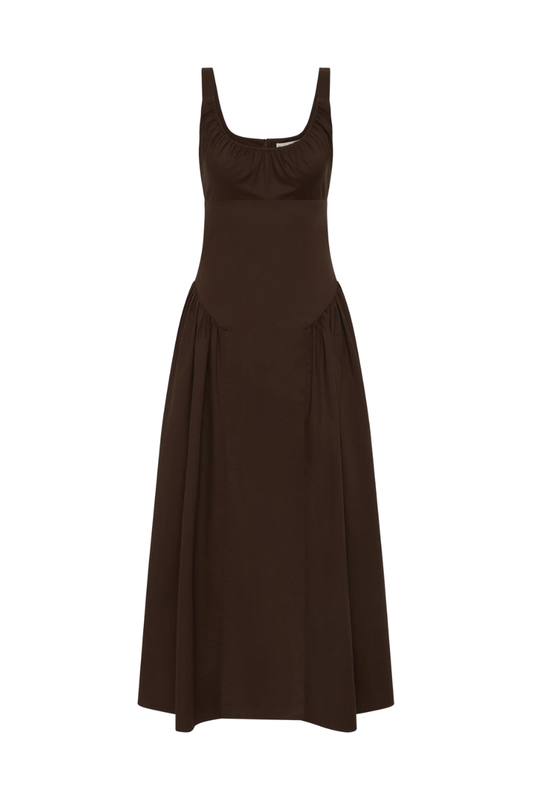 Marcella Midi Dress in Espresso