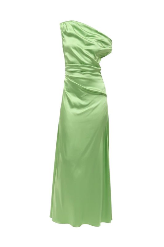 Phare Silk Dress in Sprout