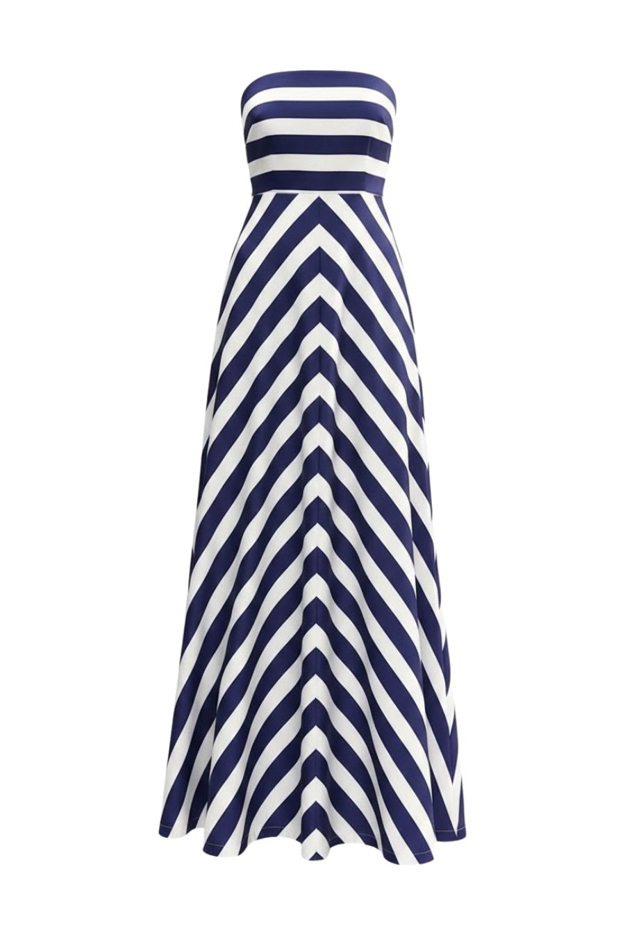 Audrey Gown in Royal Stripe