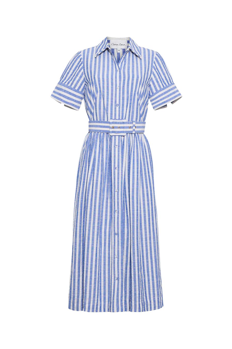 Malena Dress in Seersucker Blue