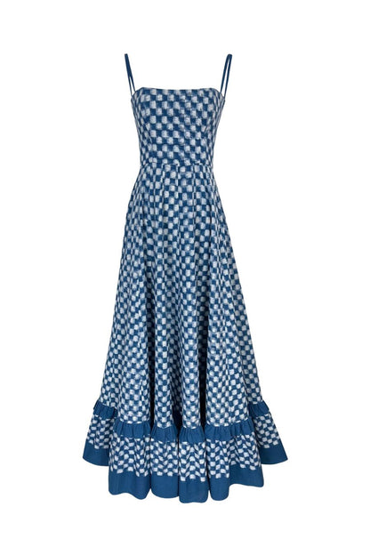 Checkmate Dress in Blue