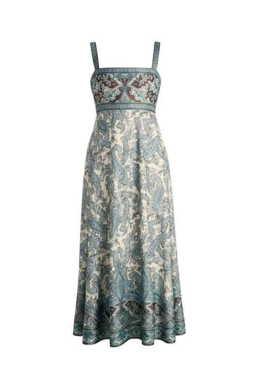 Rye Dress in Ecru Multi