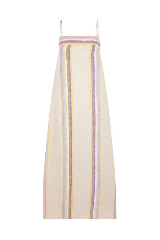 Laura Linen Stripe Dress in Day Stripe