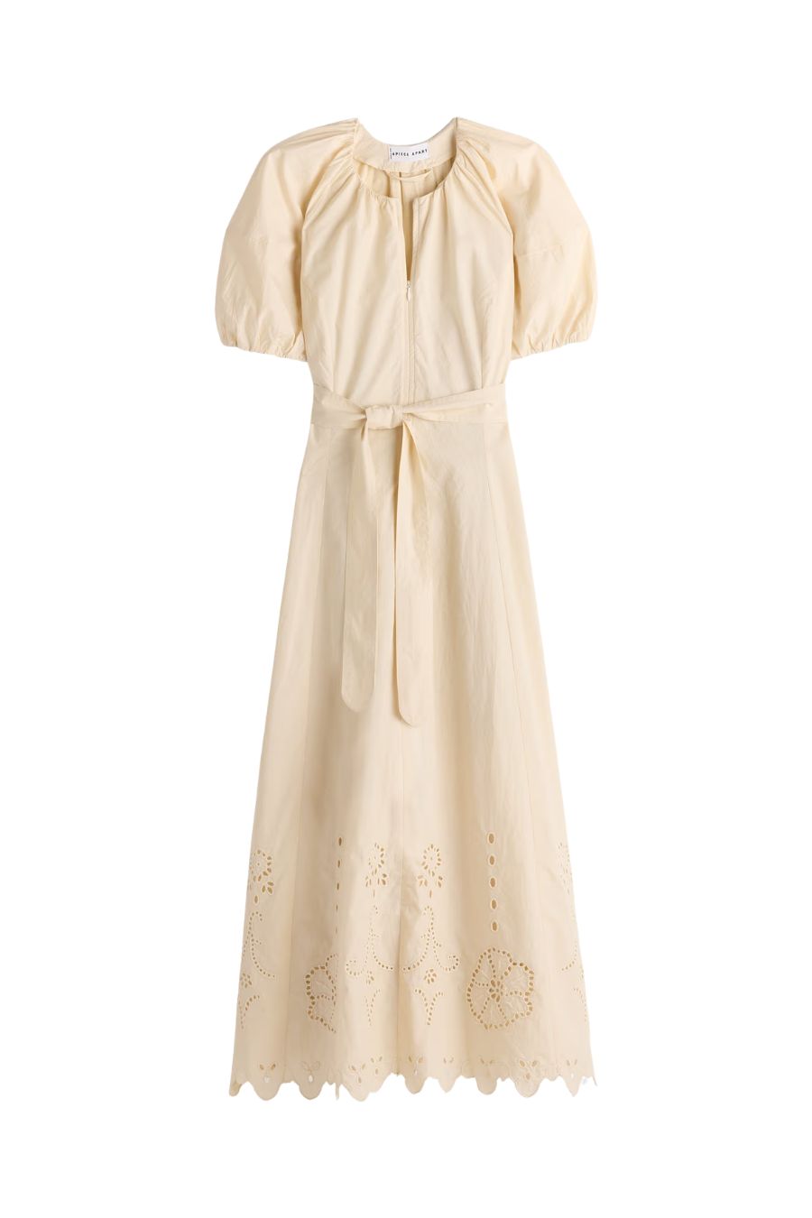 Embroidered Onella Dress in Ecru