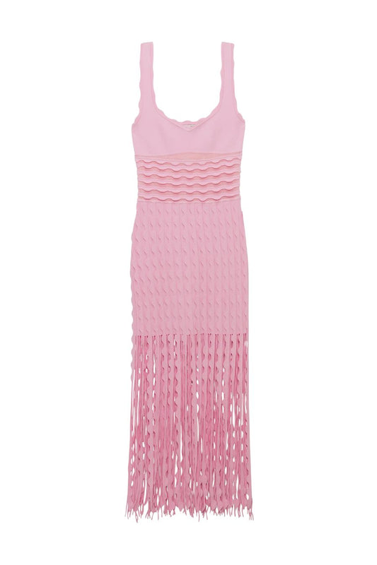 Brionne Scalloped Midi Dress in Daisy