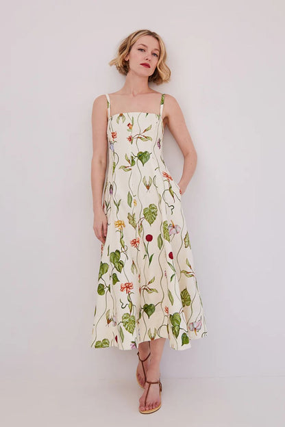 Gimlet Dress in Flora Trail Ivory
