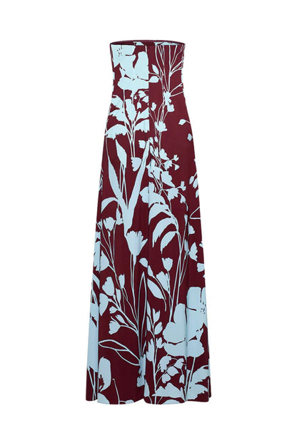Benita Dress in Botanic Maroon