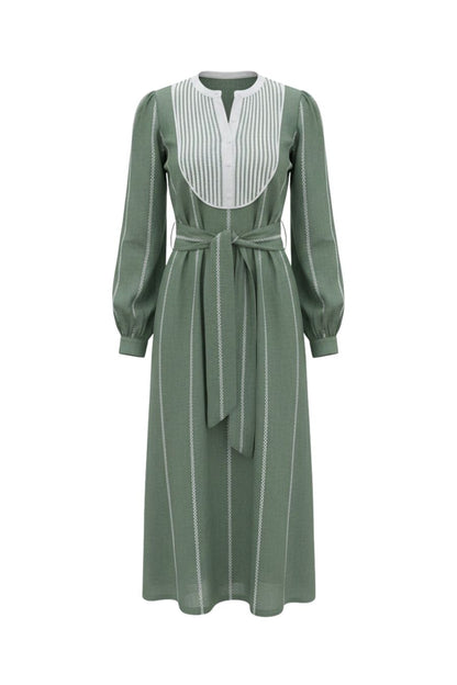 Greer Shirtdress in Olive