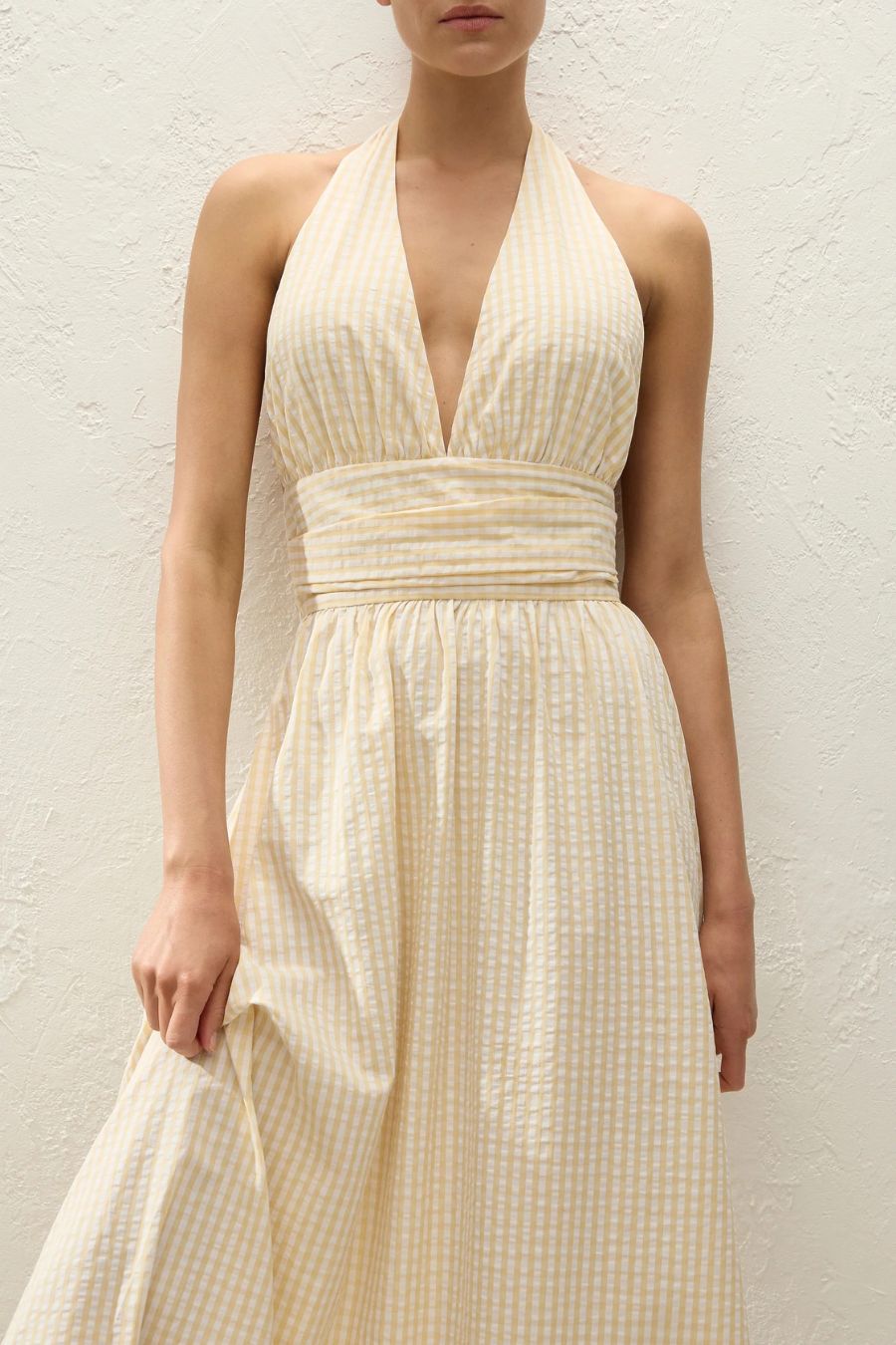Lido Maxi in Butter Textured Gingham