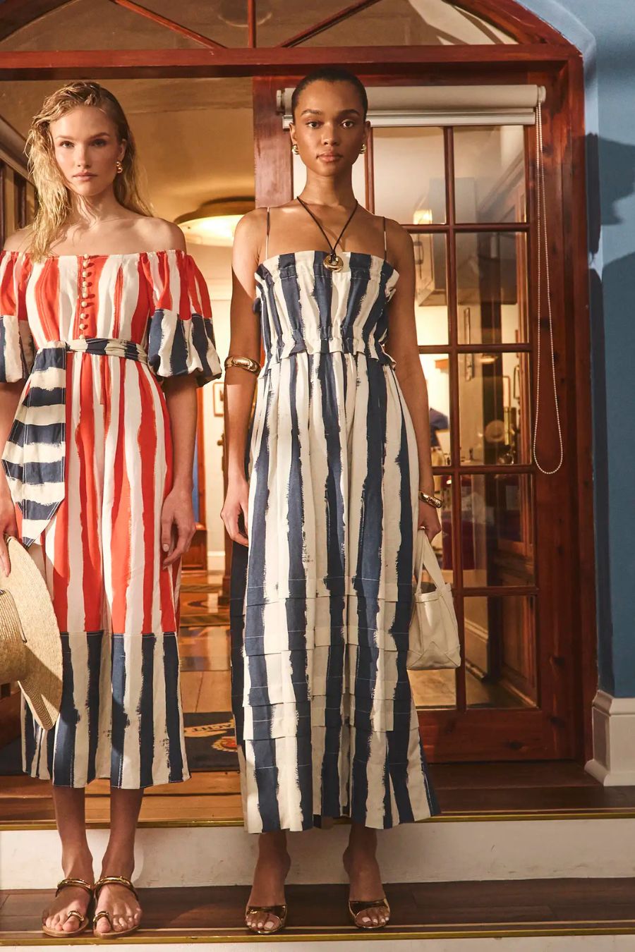 Larkin Dress in Lighthouse Stripe Navy