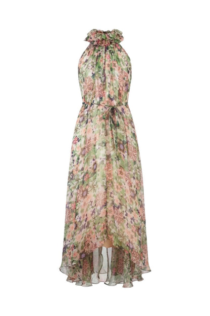 Iris Ruffle Dress in Rosette Meadow