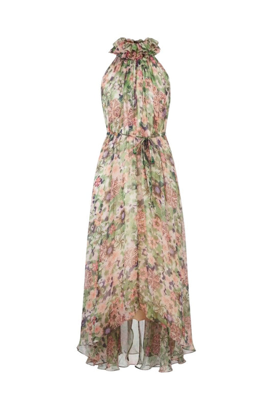 Iris Ruffle Dress in Rosette Meadow