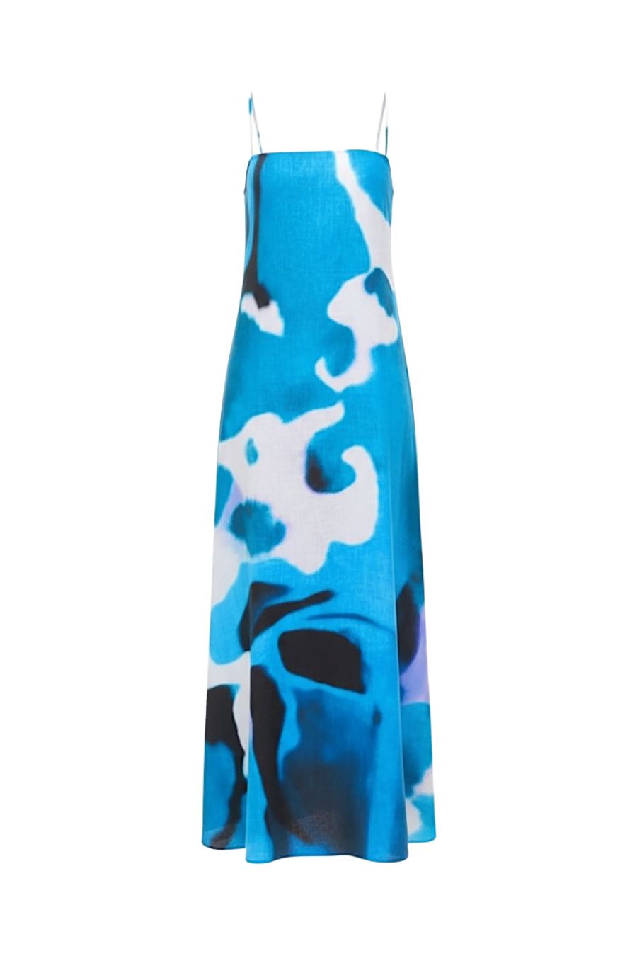 Laura Linen Dress in Blue Haze
