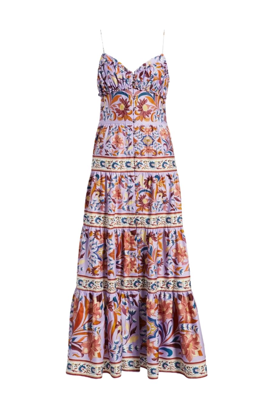 Flower Tiles Sleeveless Maxi Dress in Lilac