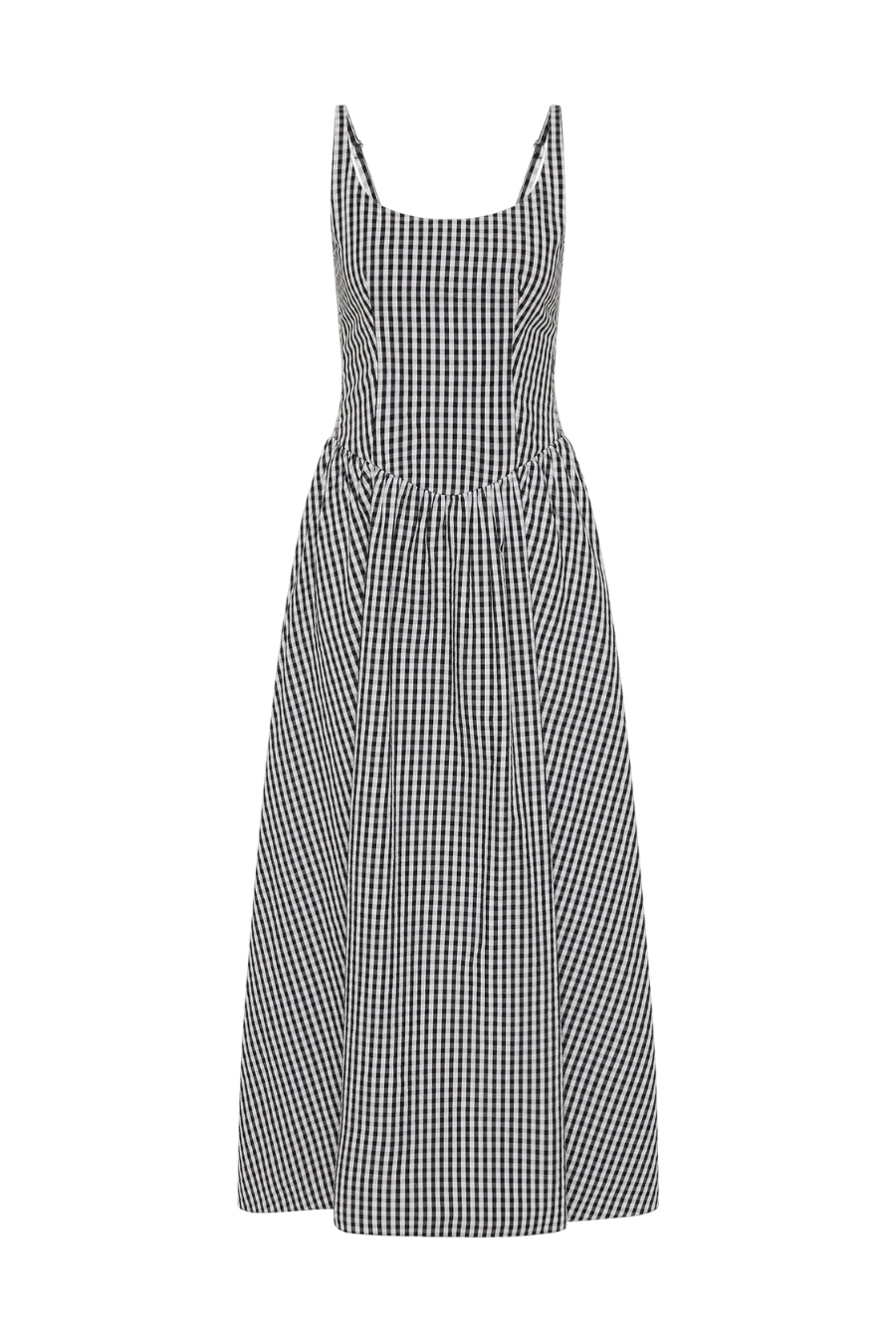 Chiara Midi Dress Black Textured Gingham