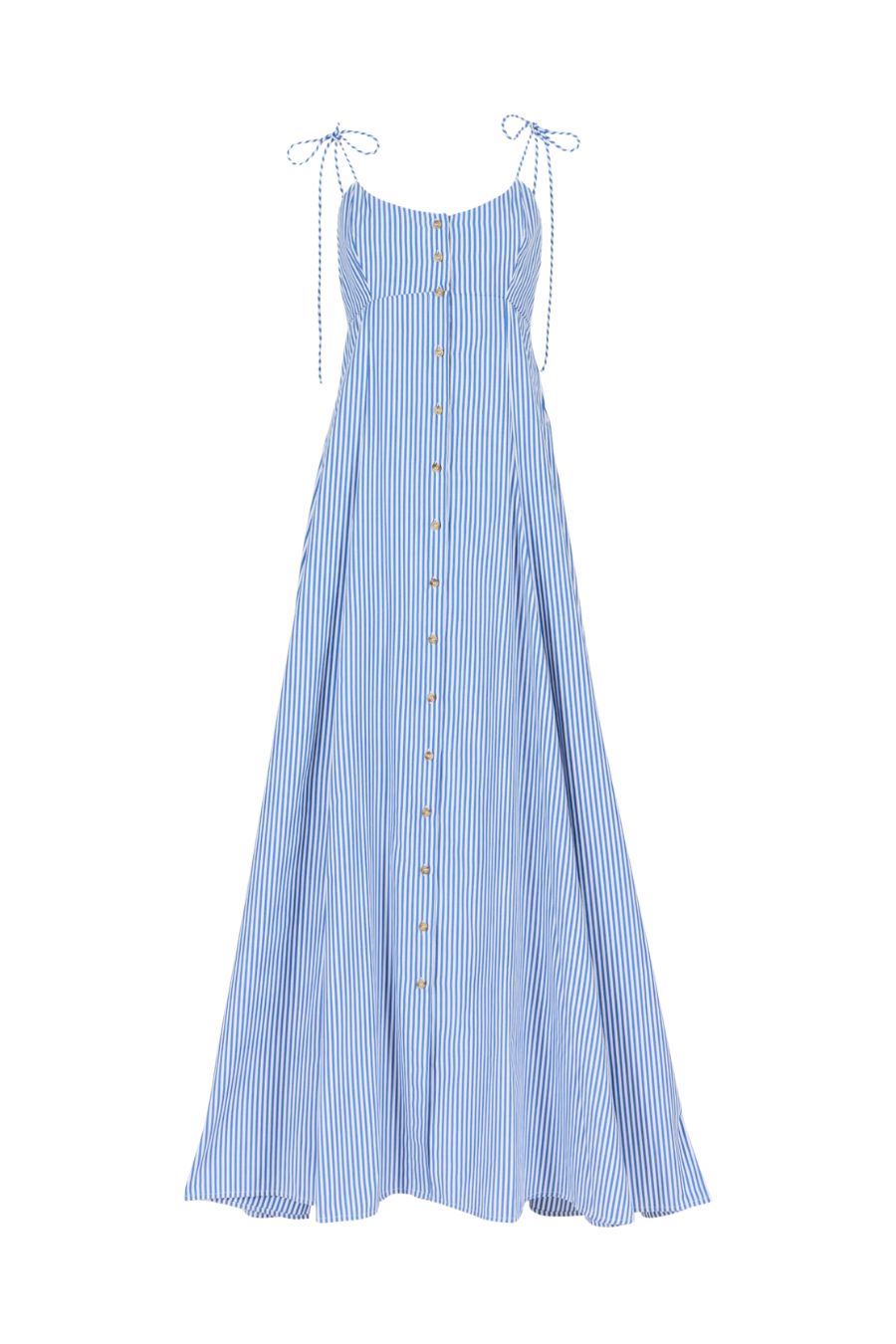High Garden Maxi Dress in Blue Stripe