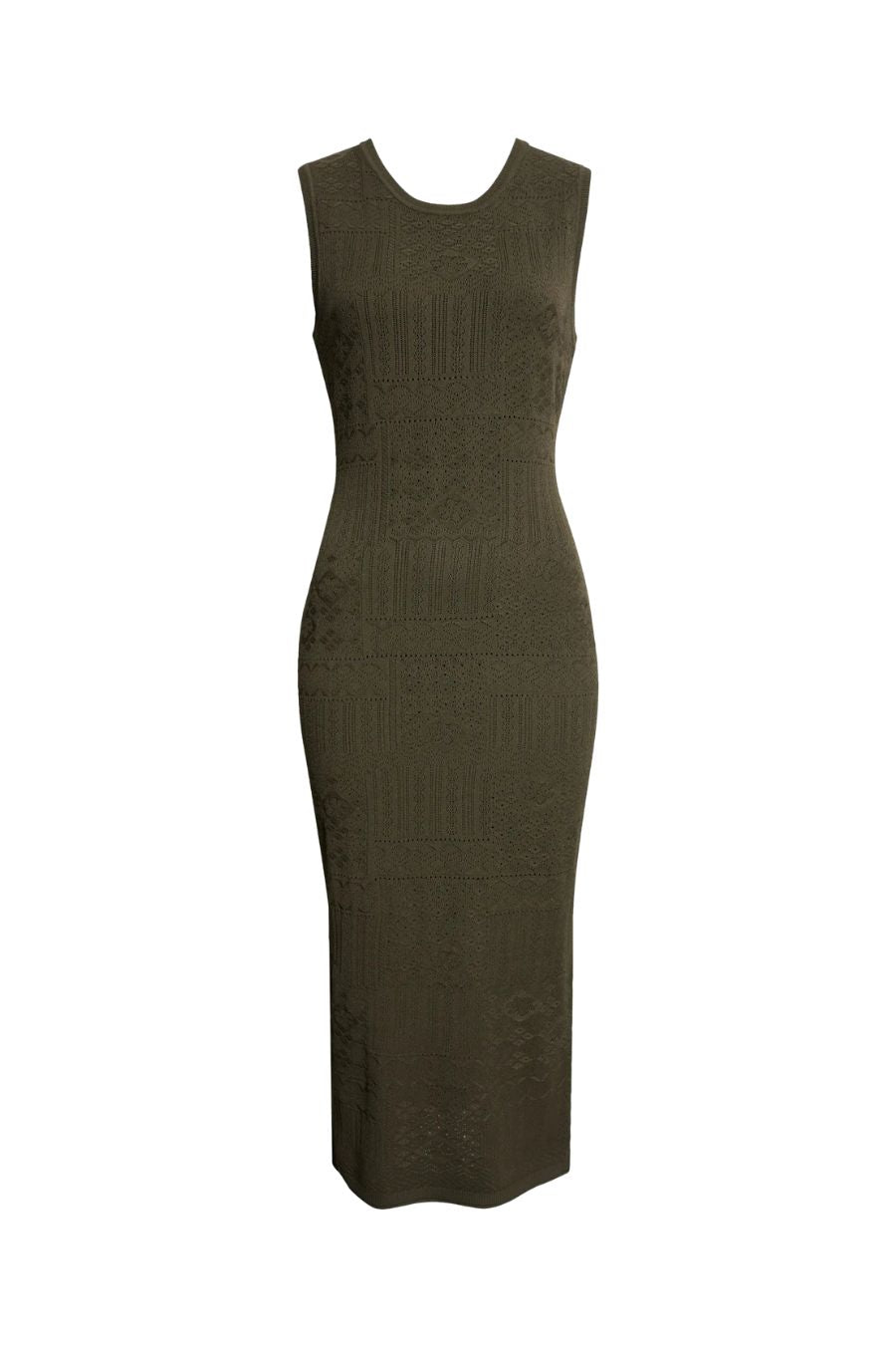 Sleeveless Tamiko Knit Dress in Loden