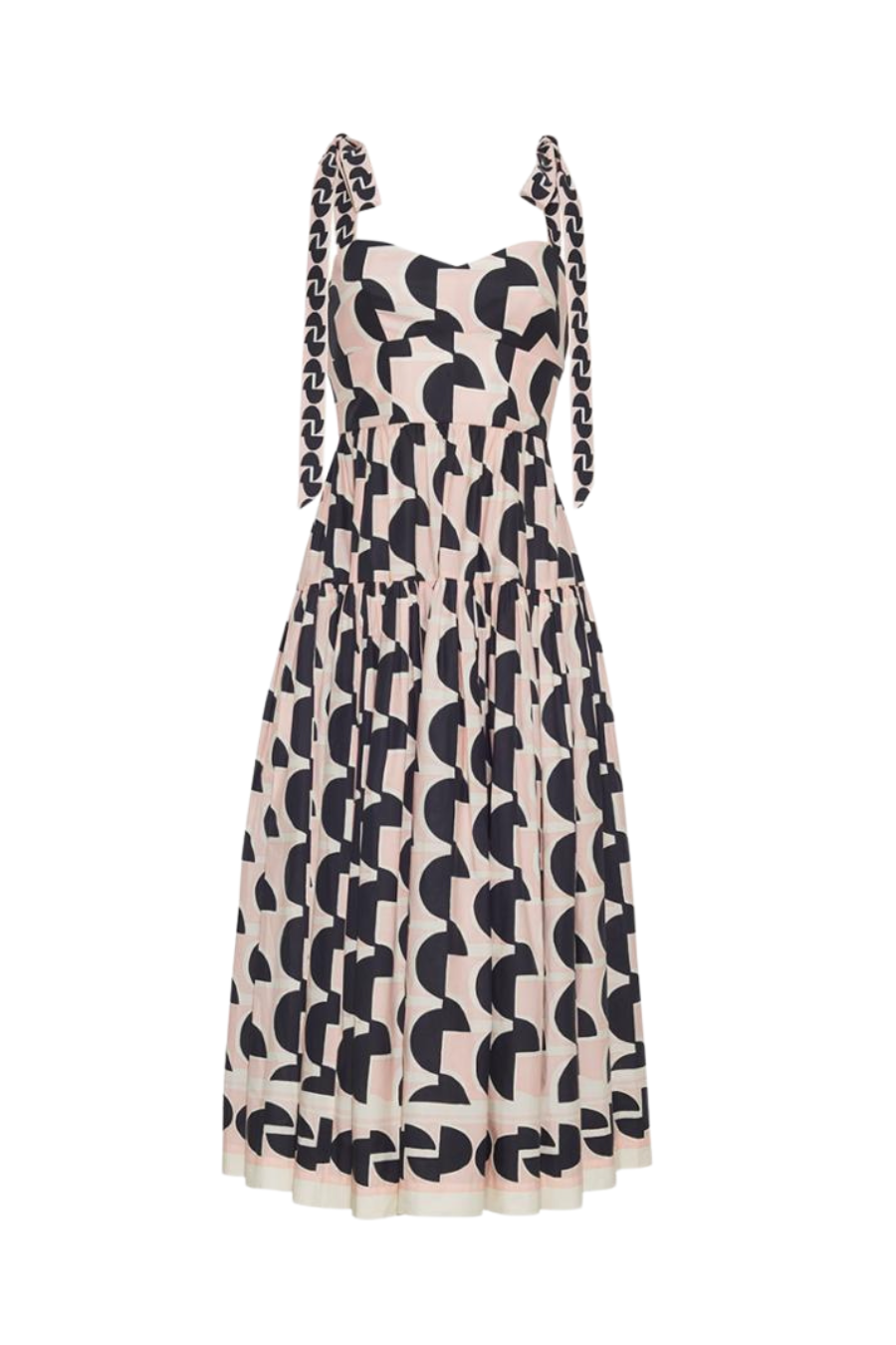 Faiza Dress in Forma Geo Blush Print