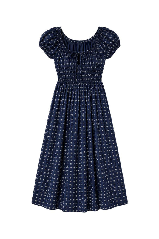 Quinn Dress in Bleu Foulard Delamer