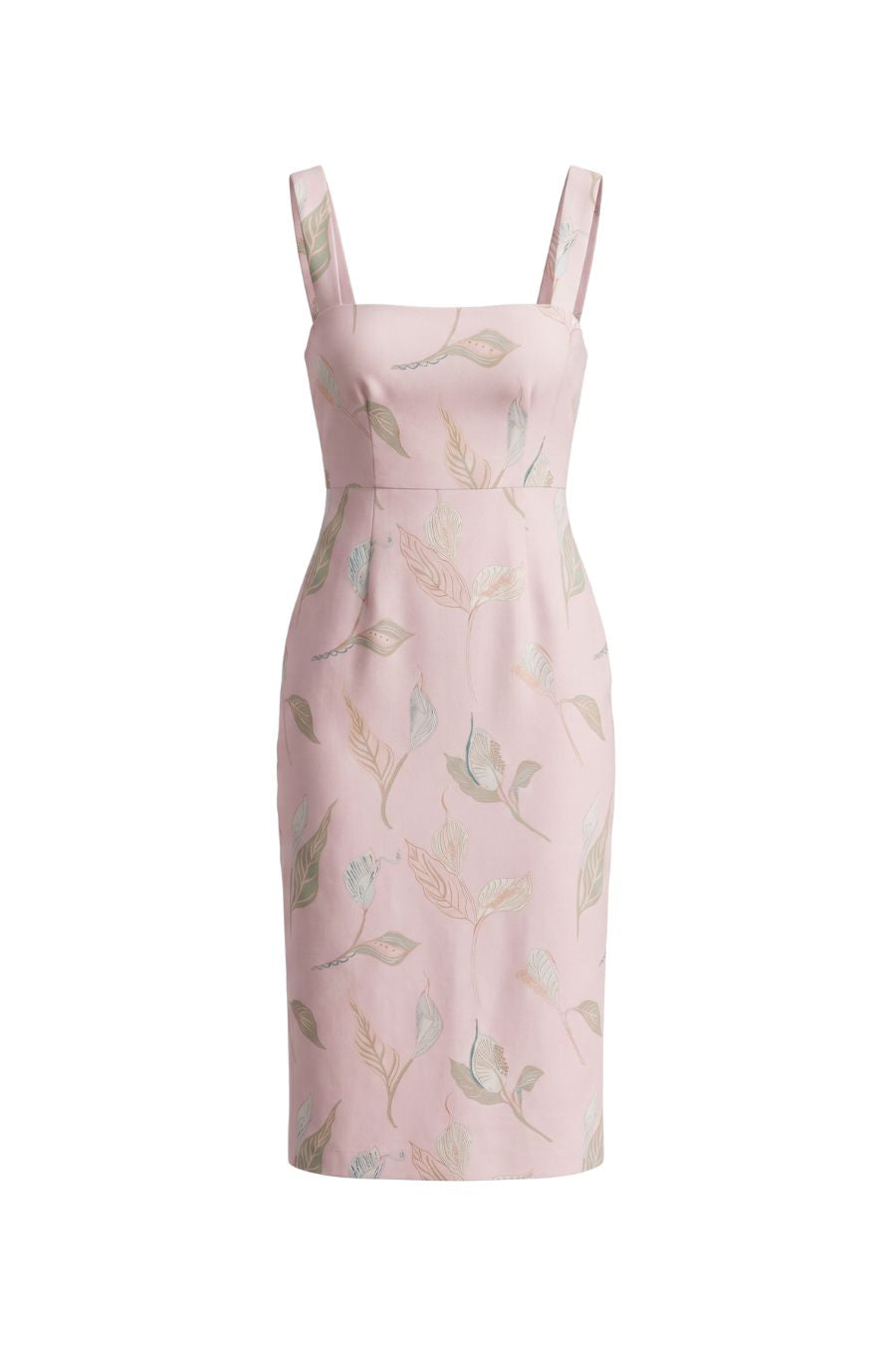 Long Slip Dress in Rose Peach Lily