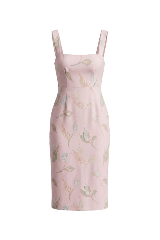 Long Slip Dress in Rose Peach Lily