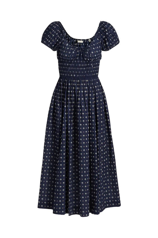 Quinn Dress in Bleu Foulard Delamer