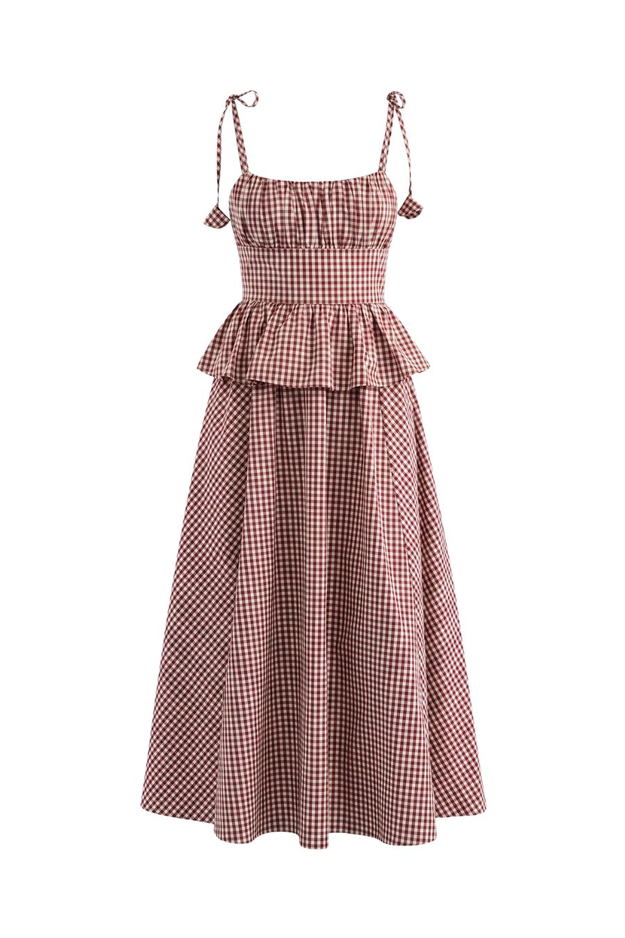 Betsy Dress in Cotswold Check Rust