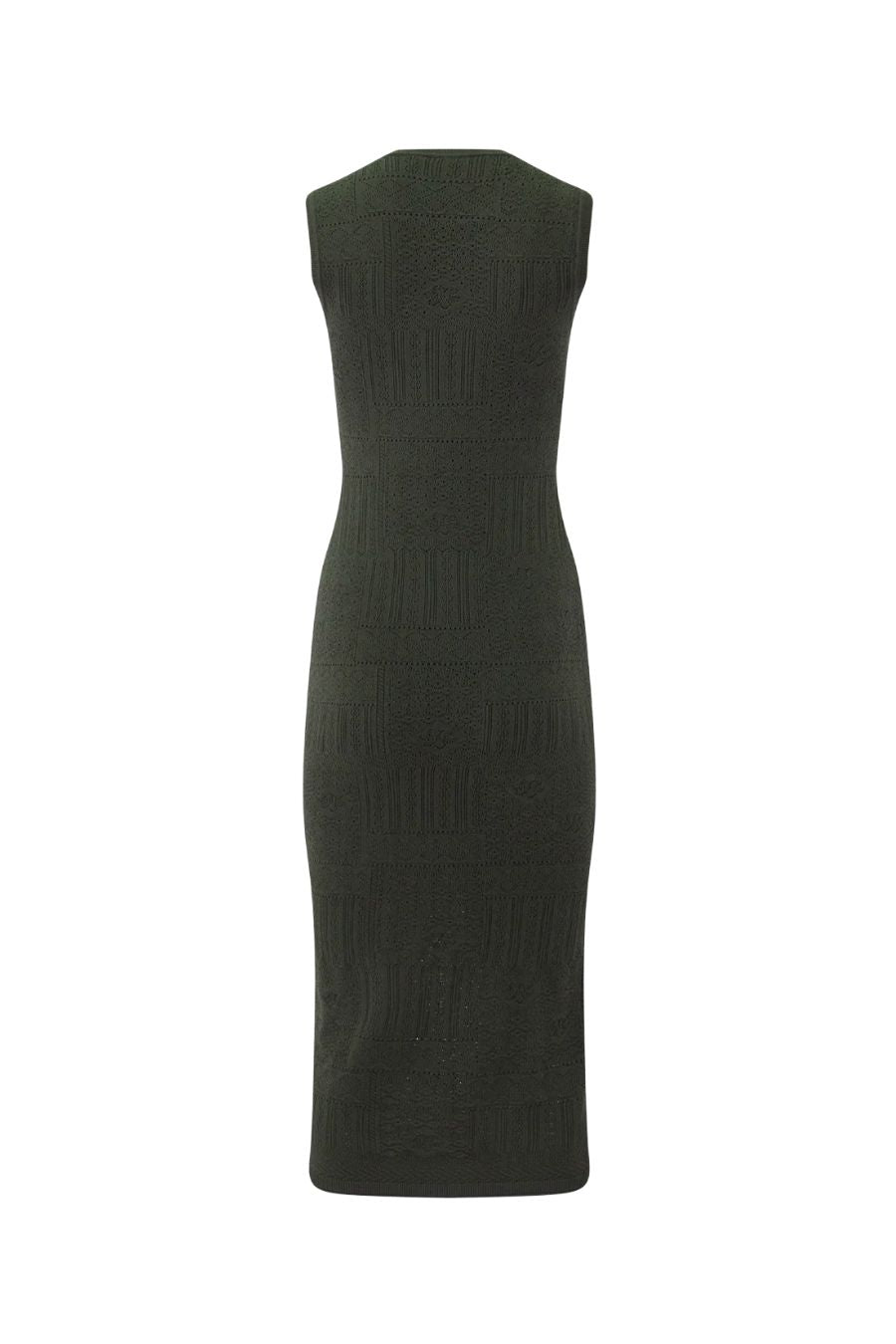Sleeveless Tamiko Knit Dress in Loden